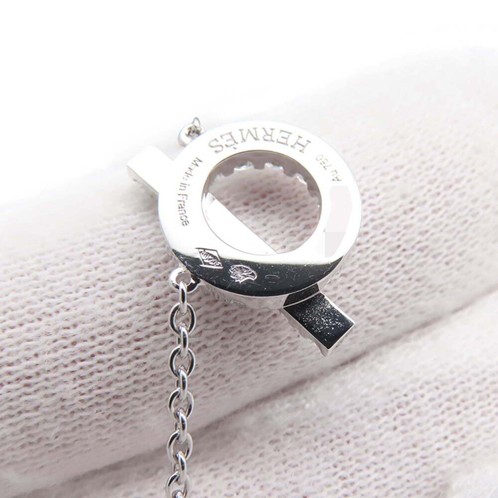 Hermes Finesse Necklace Pendant with 17 Diamonds (0.46ct total) in 18K White ... - Picture 6 of 10